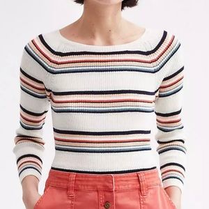 Anthropologie Moth Ribbed Striped Piper Sweater